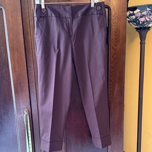 Bamboo Traders Dark Brown Cuffed Capris Pants
